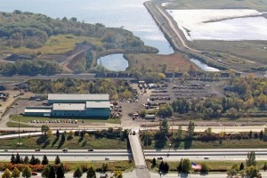 An aerial view of the Industrial Weldors & Machinists Shop Factory